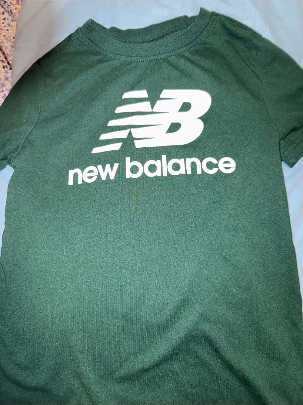 🏖️10 items for $20☀️ New Balance Dark Green Tee with White Logo